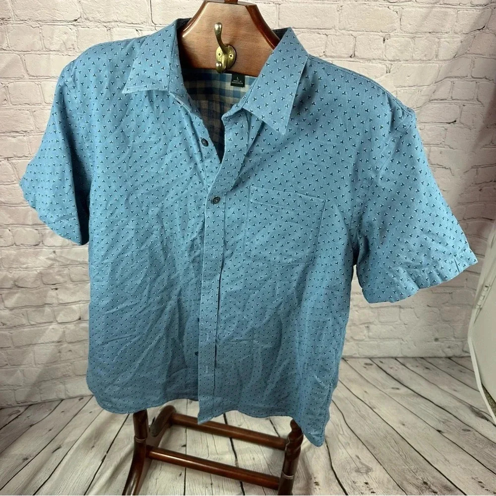 Men's banana republic standard fit shirt size large preppy casual 100% cotton